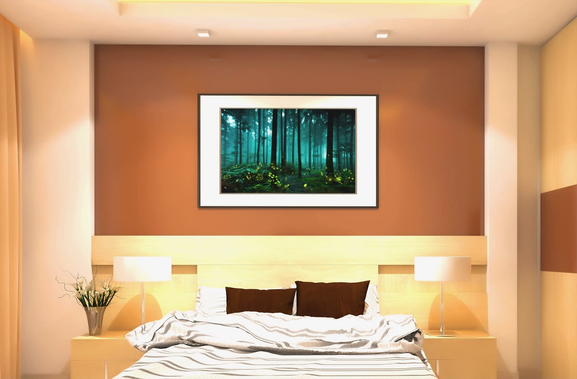 Amazon.co.jp: ホタルポスター 夜 森 美的 夏 夜 風景 写真 ホタル