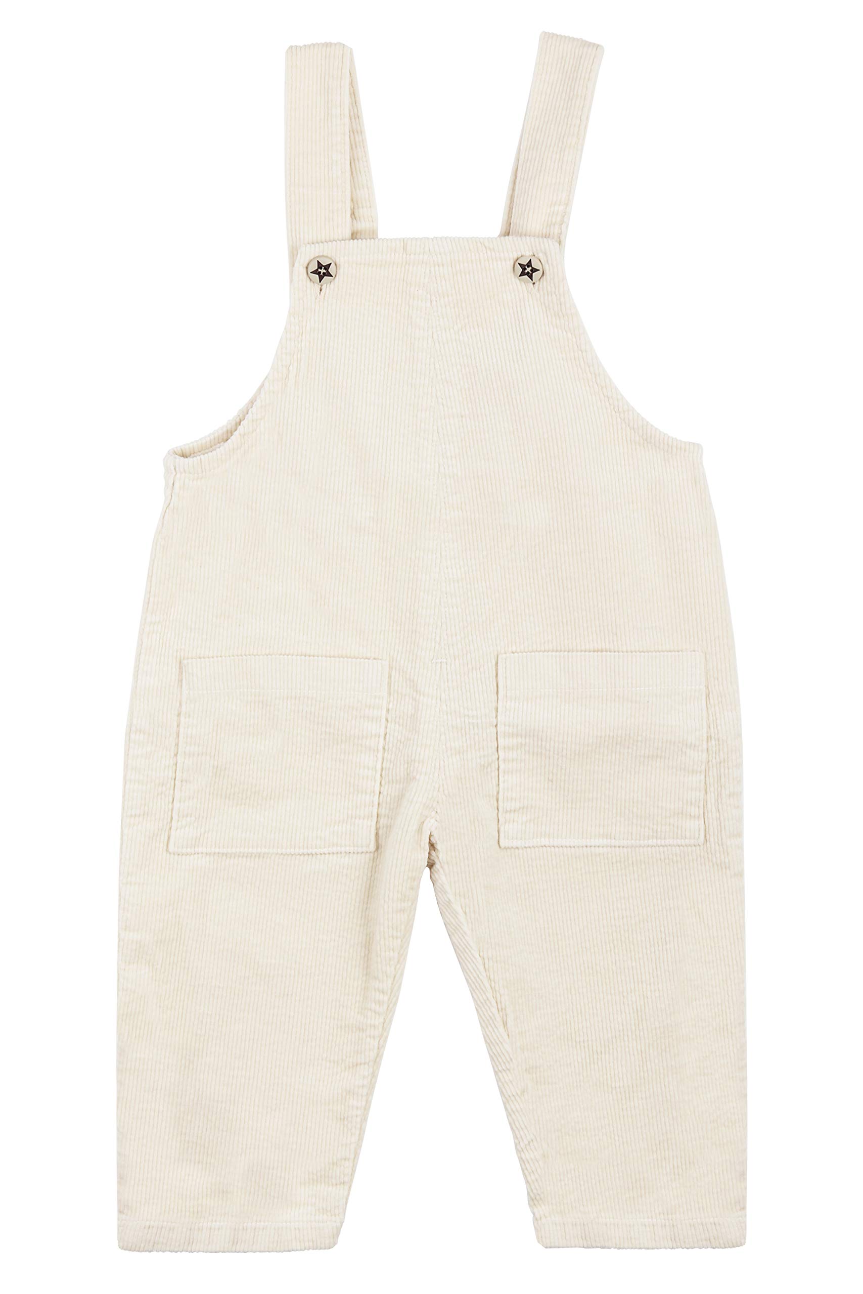 Bebé Infante Niños Niñas Pana Pantalones de Peto Overol Pantalón de Peto Jumpsuit Pantalones con Tirante para 1-4 años de Edad Vintage Retro - Beige Talla 80/86/92/98/104