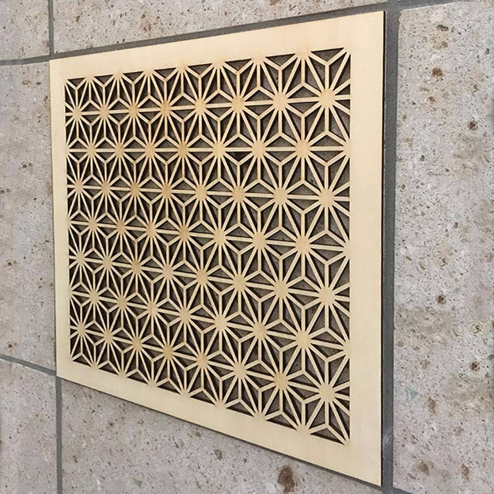 Amazon.co.jp: ウォールデコ 組子調 和風アートパネル 木製 シナ合板