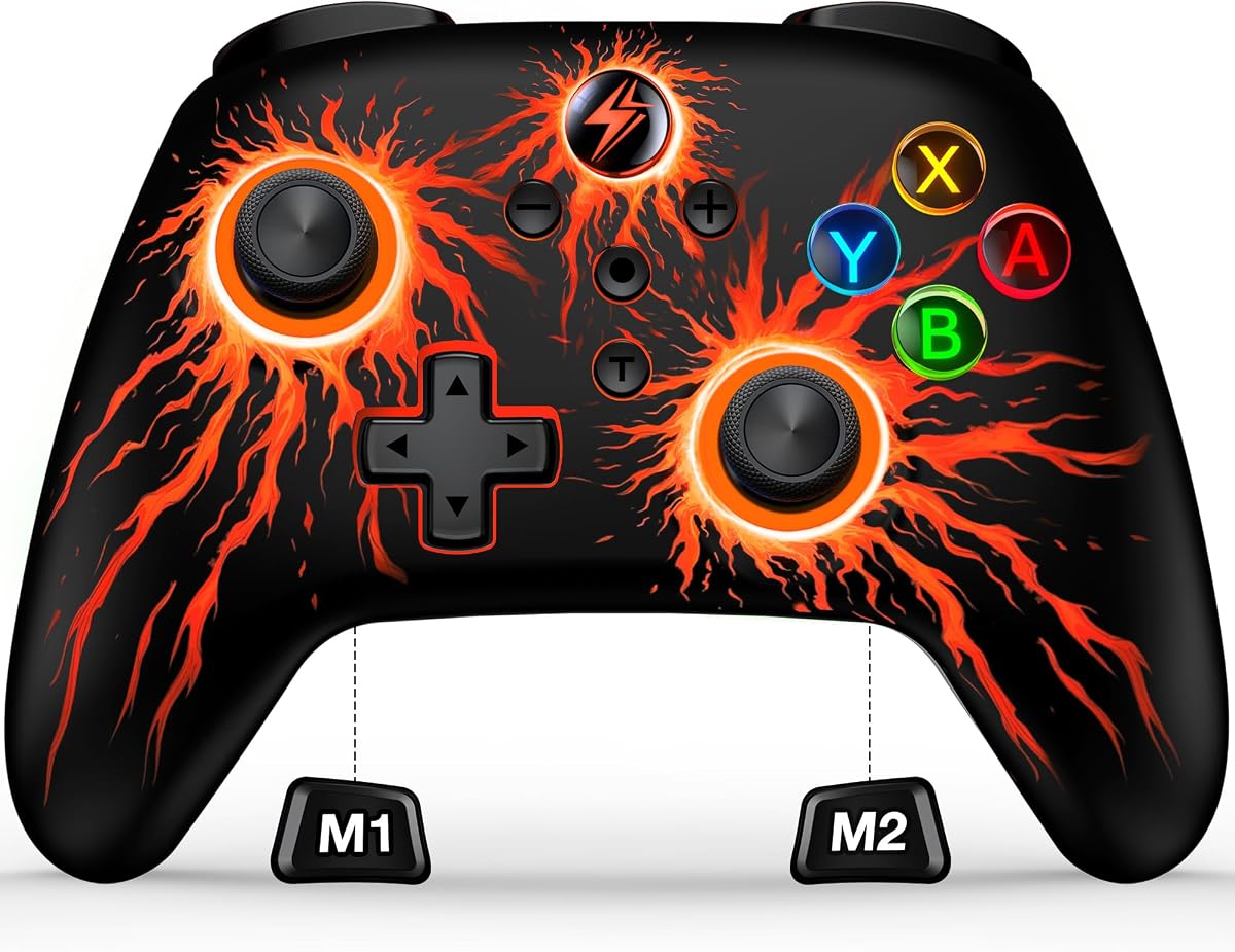 EXTREMECOOL Wireless Switch Controllers for Nintendo Switch 2/1Lite/OLED, Switch Pro Controller support iOS/Android/PC, Switch Remote Gamepad with Macro/Turbo/Motion Control/Vibration/Wake Up