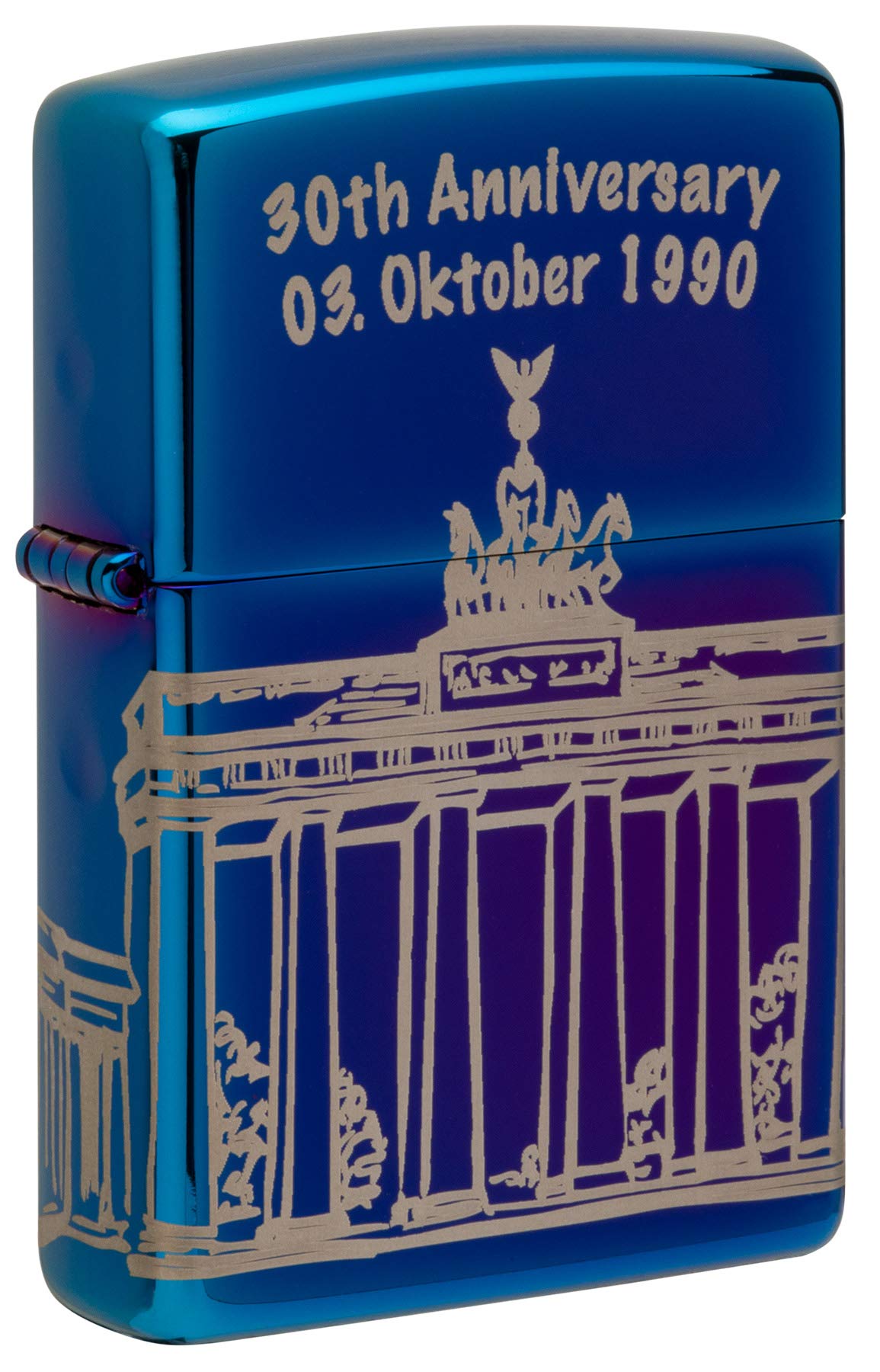 Zippo Sturmfeuerzeug 90th Anniversary – Schwarz Hochglanz, Windfest, Nachfüllbar, Made In USA