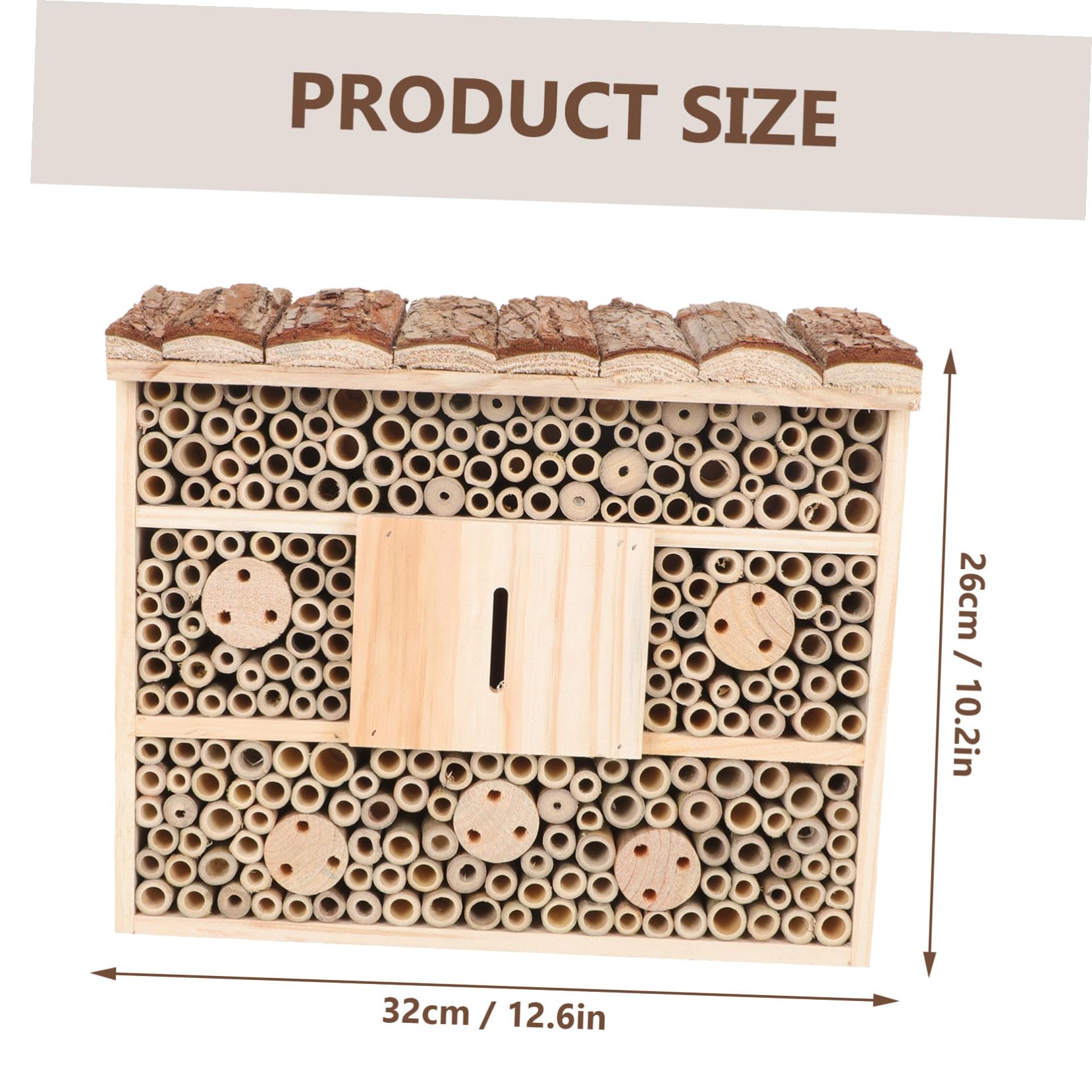 Abaodam Casetta per Insetti da Giardino in Stile Casetta di Legno Beige in Plastica, Funzionale per Mantenere L'ecologia e Attirare Api e Piccoli Coleotteri, Decorazione per Giardino