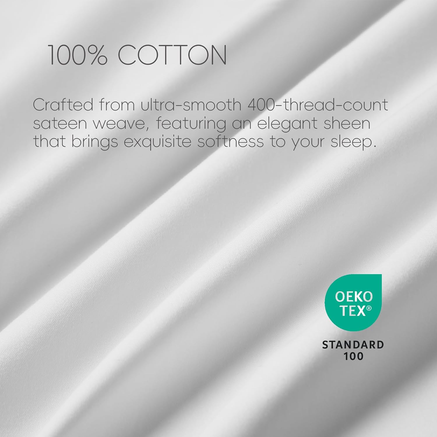 White Pillow Shams Euro Size Set of 2, 100% Cotton Luxury Hotel Embroidered 3-Lines Stitched Hem Pillowcases, 400TC Sateen Weave Decorative Pillow Cases with Envelope Closure for Bedding, 26x26 Inches