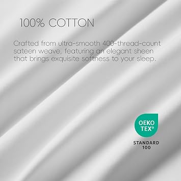 White Pillow Cases 2 Pack King Size, 100% Cotton Pillowcases, 50x90