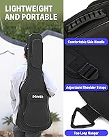 Vista 5 de Donner Funda para guitarra eléctrica de 39 pulgadas, funda para guitarra eléctrica acolchada con esponja de 0.4 pulgadas, nailon ripstop 600D