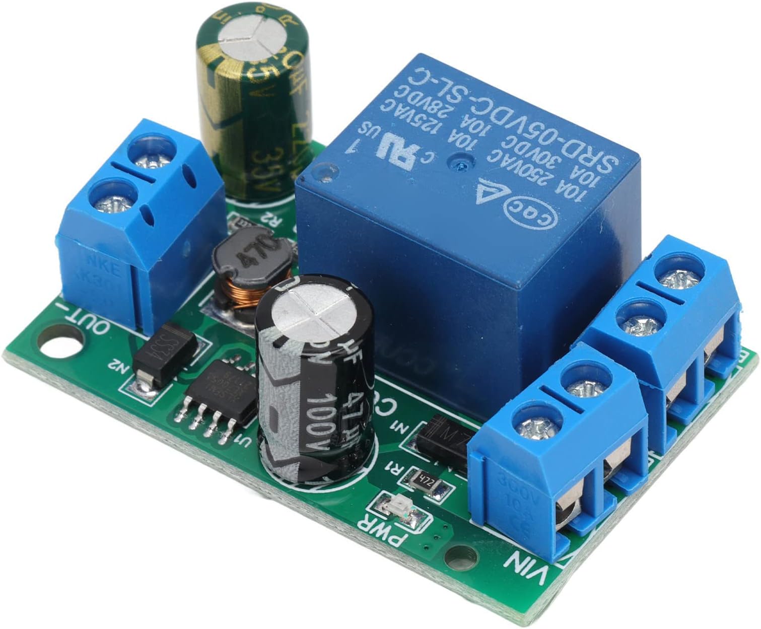 Eujgoov Power Off Module UPS Emergency Power Failure Board DC 8‑60V (Without Casing)