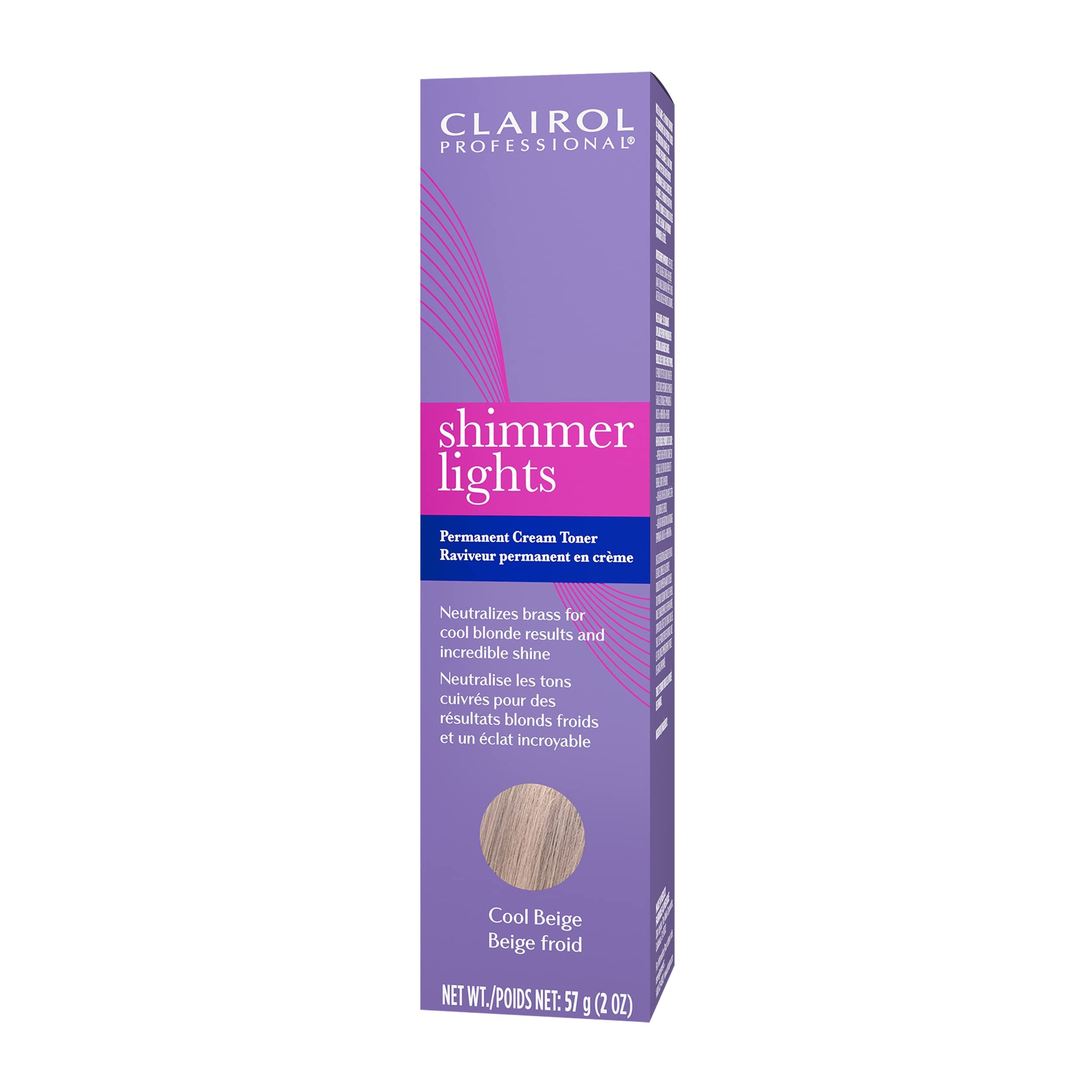 Clairol Professional Shimmer Lights Permanent Cream Toner for Cool Blonde Hair Results with Less Breakage* and Shiny Hair