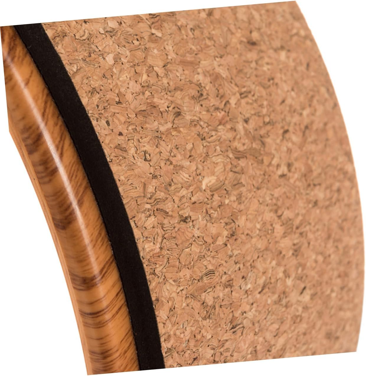 Milisten Natural Cork Yoga Wheel Durable Fitness Roller for Back Bend Massage Yoga Training Tool for Flexibility Strength Essential Circle for Home Workouts