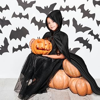 Capa Negra Con Capucha Para Adultos – Disfraz De Vampiro, Mago O Bruja, De Terciopelo Suave, Tallas M A XL, Ideal Para Halloween, Carnaval Y Fiestas De Cosplay