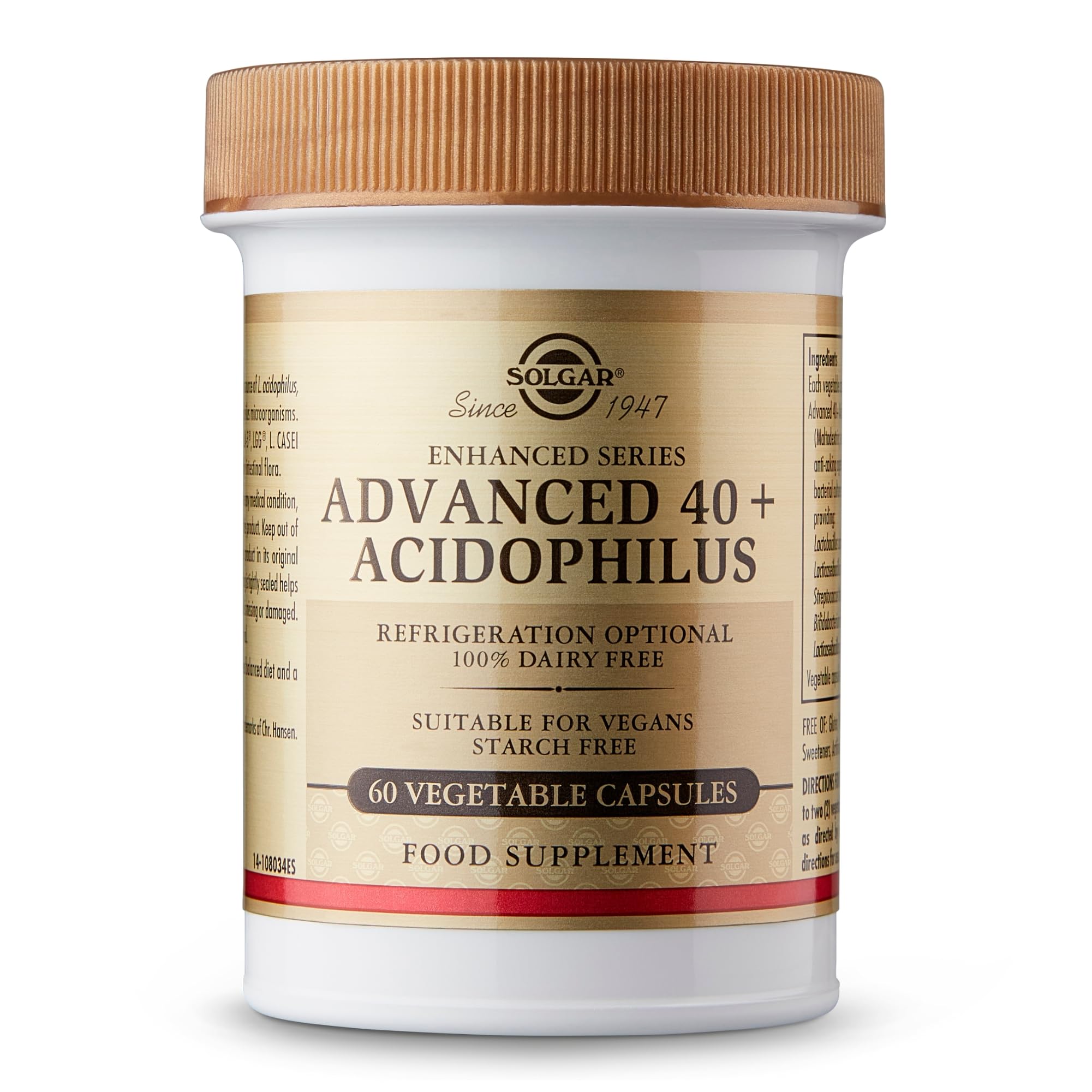 Advanced 40+ Acidophilus Vegetable Capsules, 60 Count