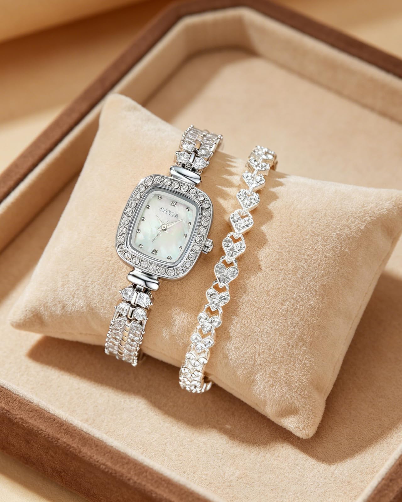 CIVO Reloj Mujer Pequeño Analógico: Impermeable Rectangular Esfera Relojes de Pulsera con Acero Inoxidable Plateado Dorado Correa - Regalo Elegante para Mujeres Regalo Aniversario Cumpleaños