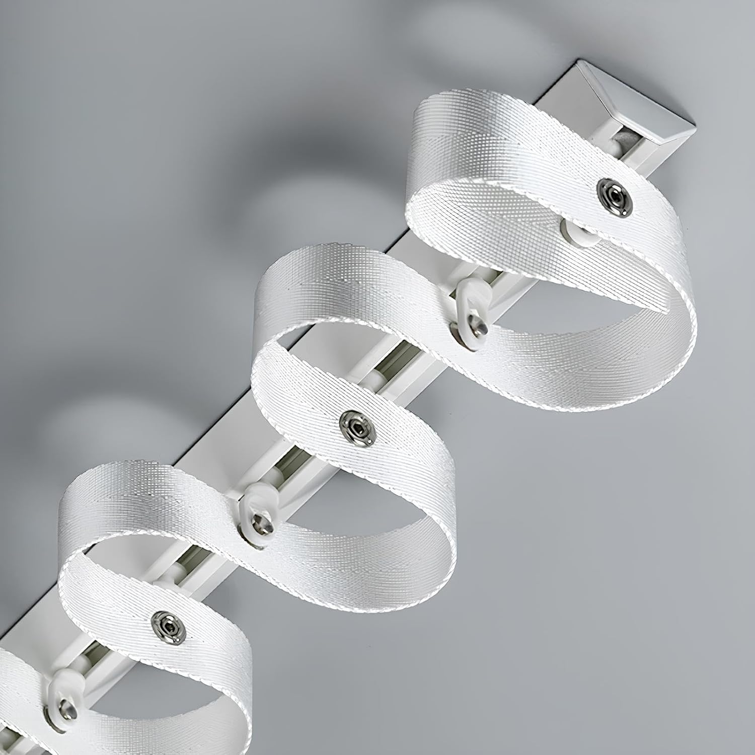 Ceiling Track For Curtains Wave Ripple Fold Curtain Runners Track Aluminium Curtain Single Tracks For Room Divider Living Room Bedroom Office(White,350cm/11.5ft)