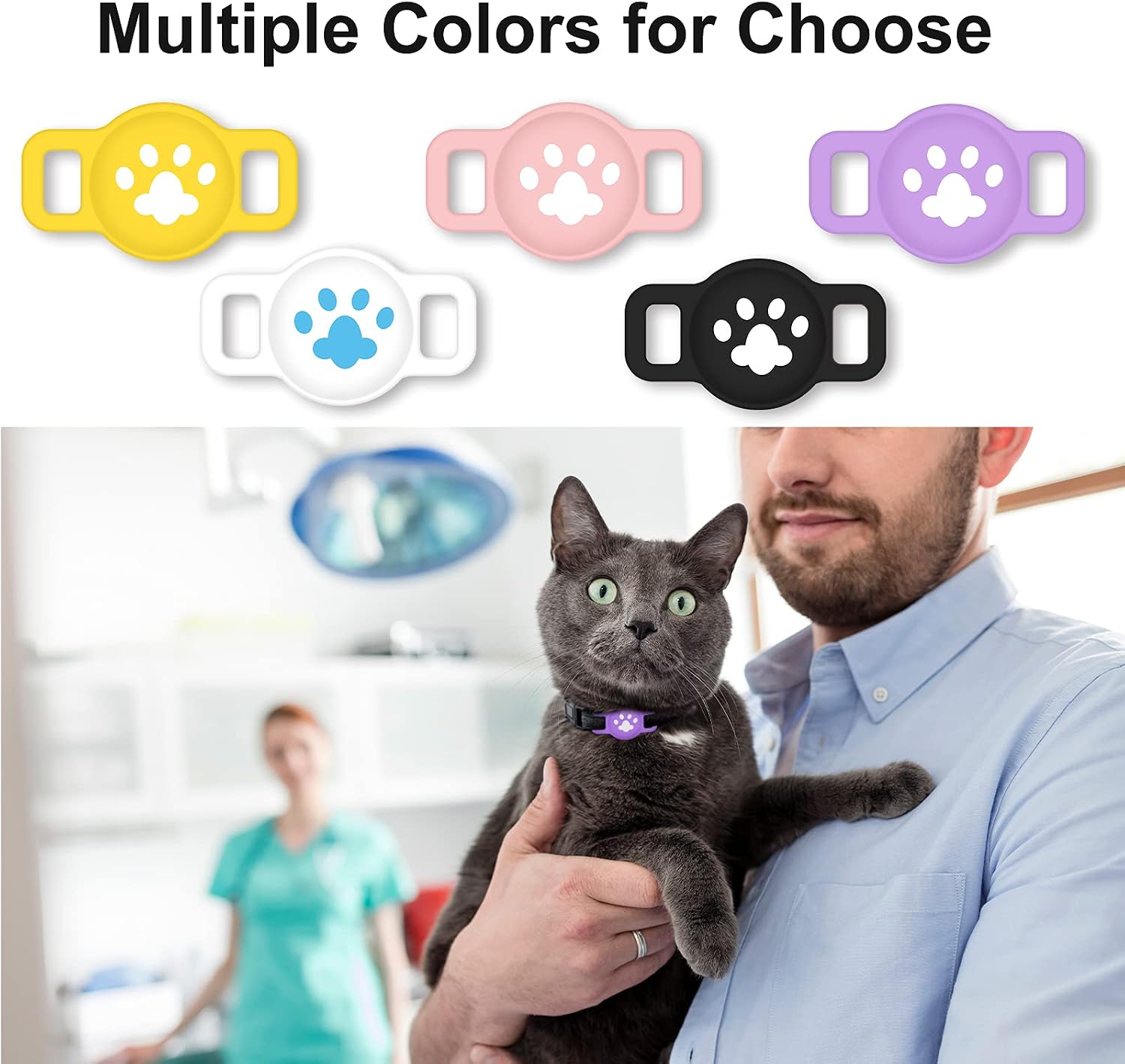air tag dog collar holder for apple airtag silicone case cover accessory for pets dogs cats small pet animals safety apple airtag tracking locator ant