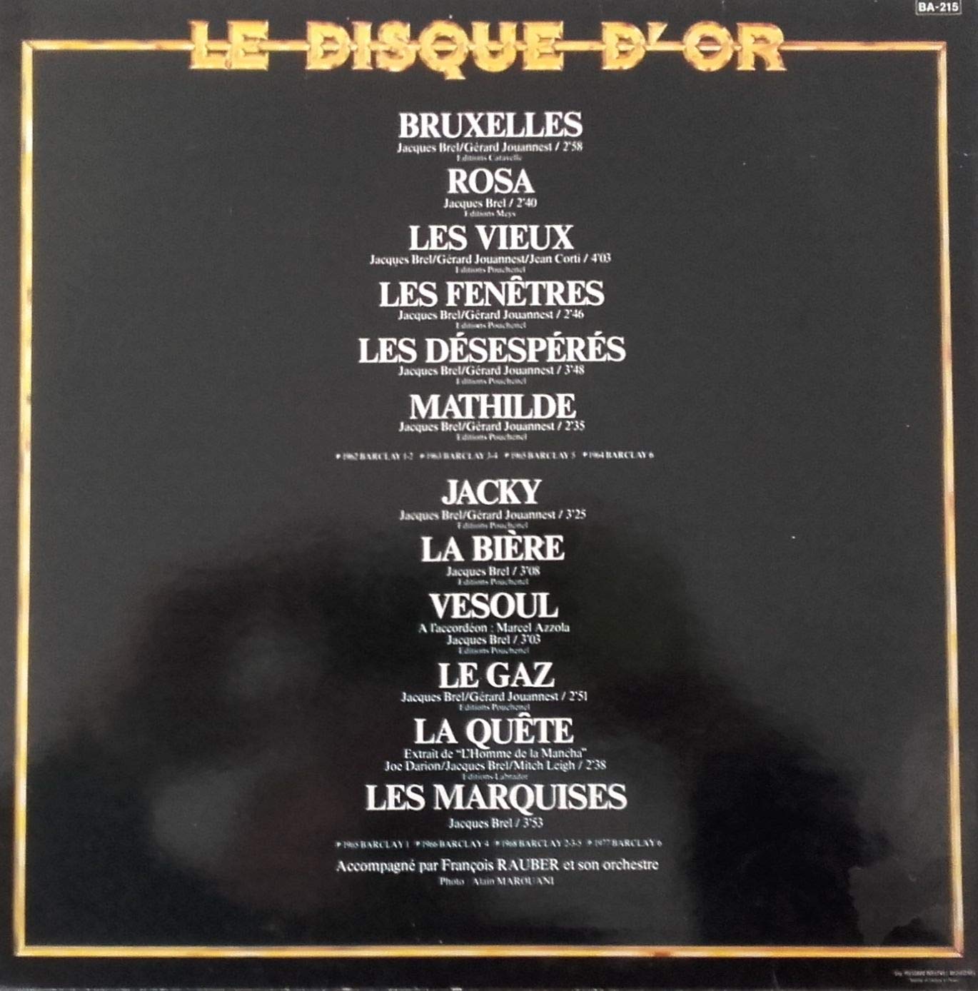 Le disque d'or / Vinyl record [Vinyl-LP]