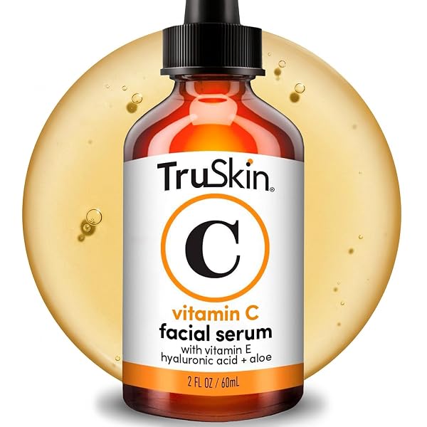 TruSkin Vitamin C Serum 2 fl oz bottle with hyaluronic acid and vitamin E, brightening anti-aging formula