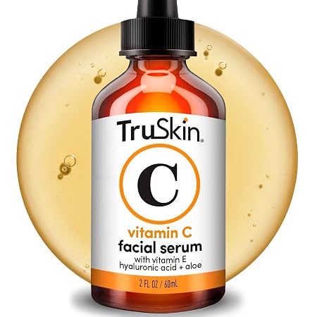 TruSkin Vitamin C Serum for Face – Anti Aging Face Serum with Hyaluronic Acid & Vitamin E – Brightening Formula for Improving Appearance of Dark