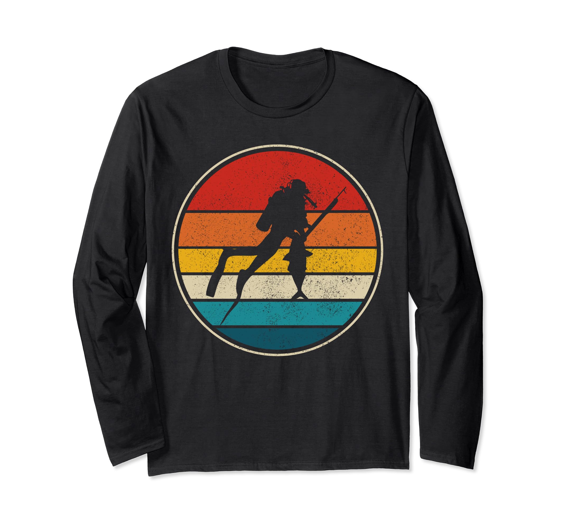 Spearfishing Spear Fishing Scuba Diving Spearfisherman Gift Long Sleeve T-Shirt, Black