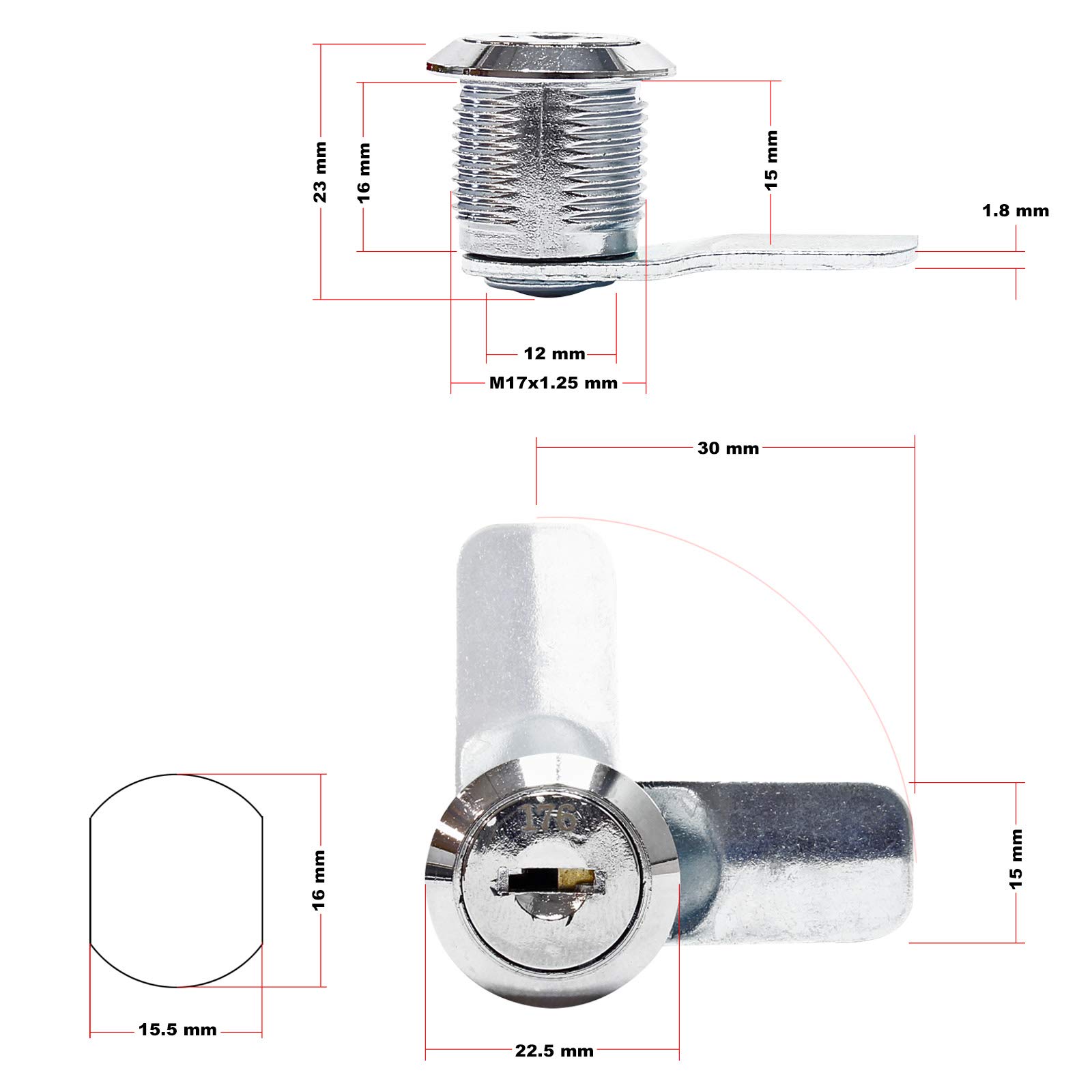 Serrature Per Cassetta Attrezzi | Set Compatibile Con Craftsman Husky E Altre Marche Con 2 Chiavi