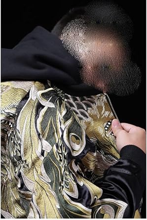Silk Phoenix Embroidery Men's Double-sided Jacket