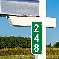 Vista 4 de Señal de dirección 911, señal reflectante vertical personalizada de emergencia para buzón, ideal para entrada, edificios de múltiples