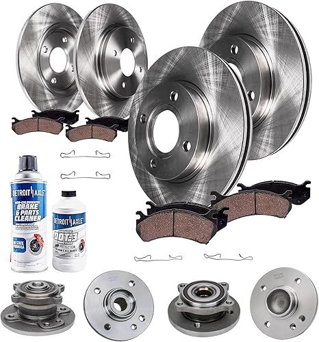 Miniatura 370 de Detroit Axle - Kit de cubos de rodamiento de rueda delantera de 6 piezas para Dodge Dart 2013-2016, Chrysler 200 2015-2017, 2 cojinetes de rueda