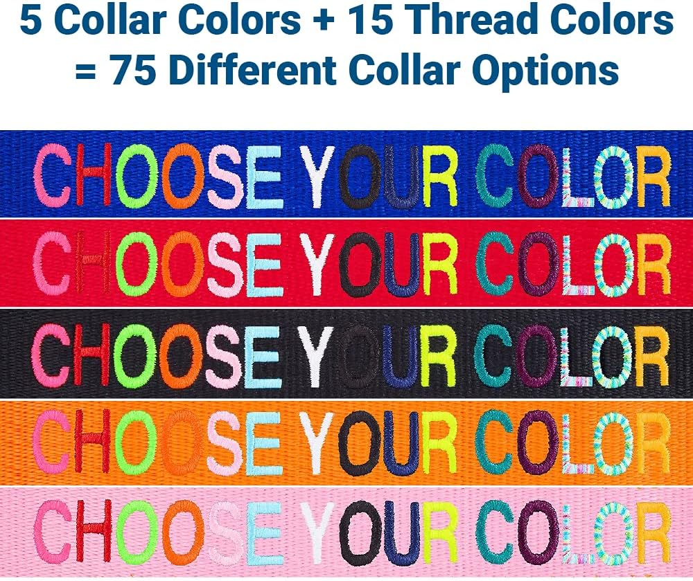 GoTags Personalized Cat Collars with Breakaway Safety Release Buckle, Custom Embroidered Cat Collar with Pet Name and Phone Number, Adjustable Nylon ID Collar with Bell for Cat or Kitten