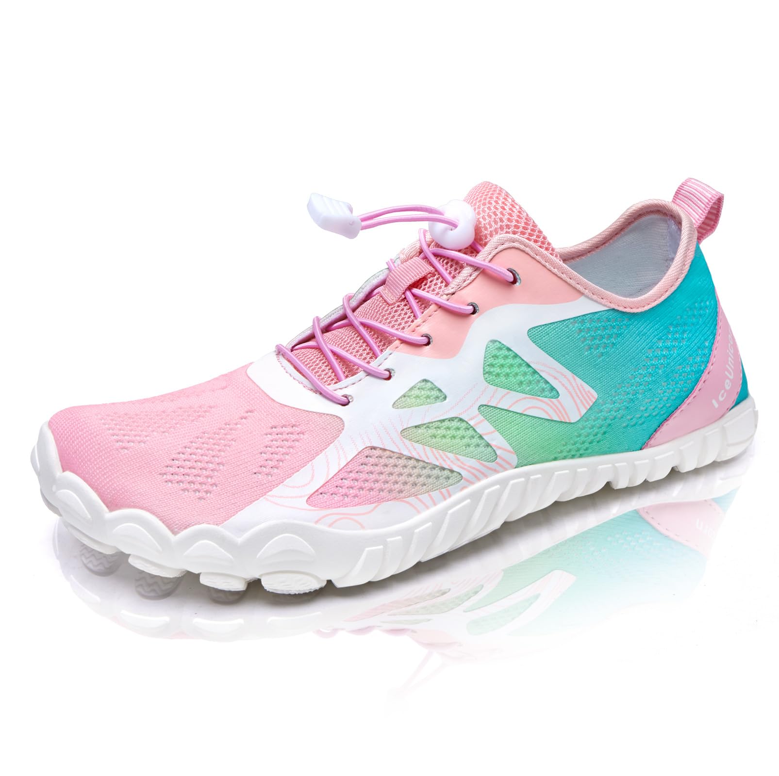 IceUnicorn Herren Damen Barfußschuhe Traillaufschuhe Fitnessschuhe Knit Minimalistische Breiter Zehenbox