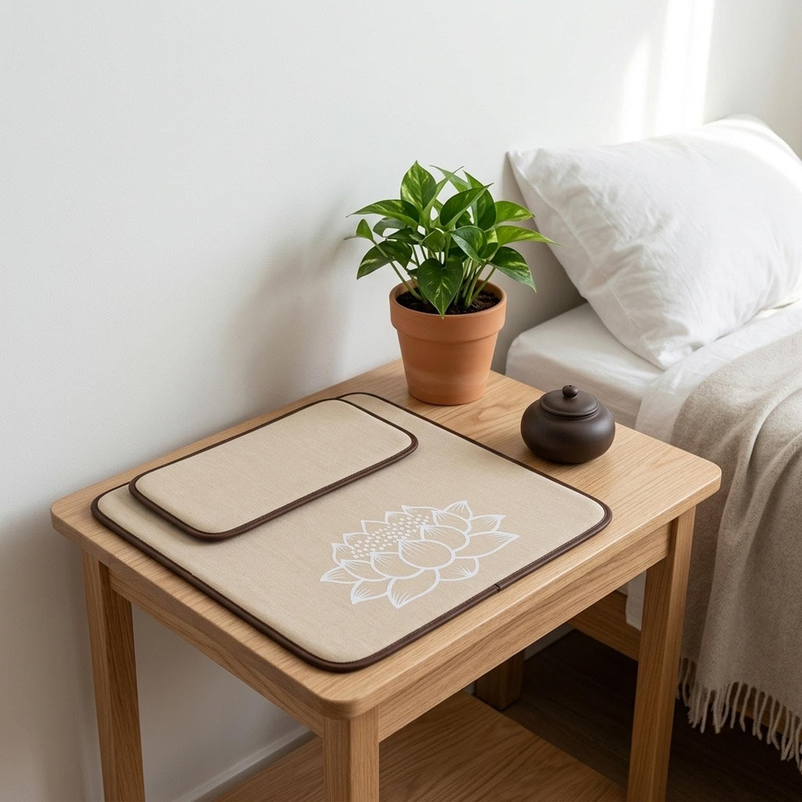 MagiDeal Coussin de méditation, tapis de sol japonais style tatami, coussin de pour, cadeau idéal pour la chambre à coucher en, Kaki, 80x80cm