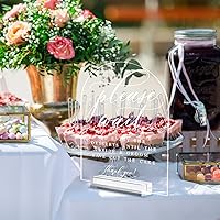 Vista 5 de 8x10 Inch Arch Acrylic Sign with Stand-6 Pack Clear Arched Sheets with Stand, DIY Arch Acrylic Sign Blank for Wedding Drink Bar Signs