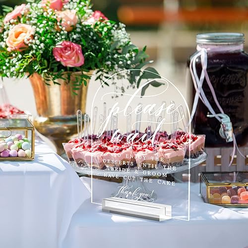 Miniatura 5 de JINMURY Letrero acrílico de arco de 8 x 10 pulgadas con soporte, paquete de 6 hojas acrílicas arqueadas transparentes con soporte, letrero acrílico