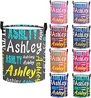 Vista 23 de Cesta de lavandería personalizada con nombre, cesta de lavandería plegable con asa para baño, sala de estar, dormitorio