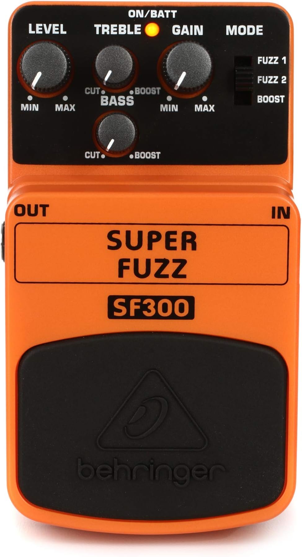Behringer SF300 Super Fuzz Vintage Distortion Guitar Effects Pedal, 3-Mode Fuzz Face Style with Boost for Punk, Doom, Shoegaze & Rock, Peach Stompbox