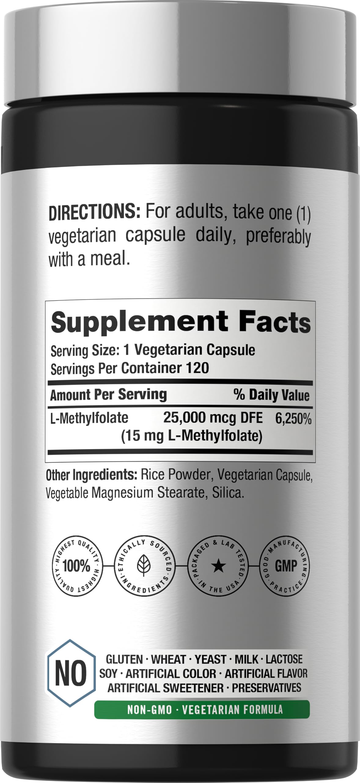 Horbäach L Methylfolate 15 mg | 120 Capsules | 5-MTHF — Amazon image 2