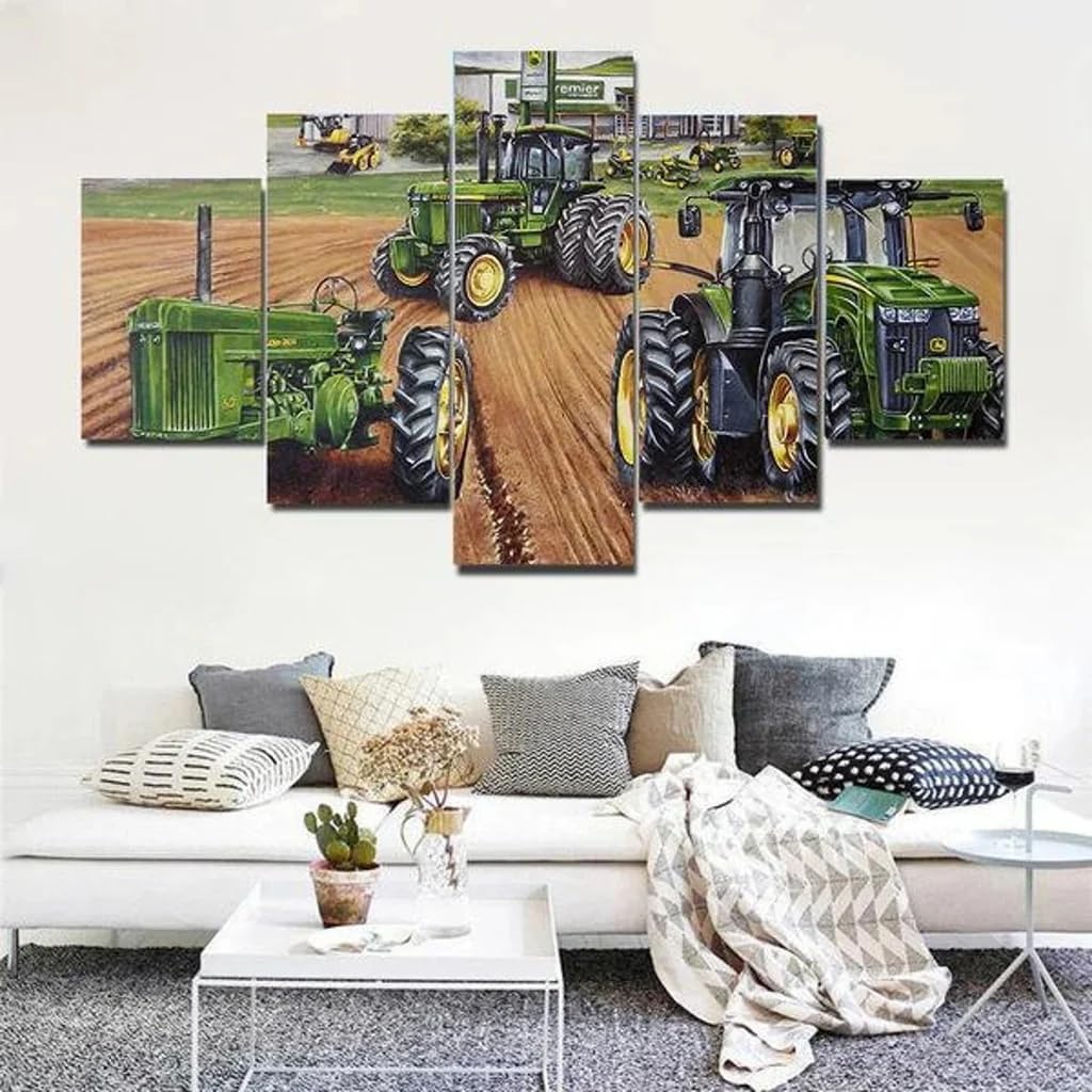 Impression sur toile 5 parties tracteurs pour transformer un mur vide - 7