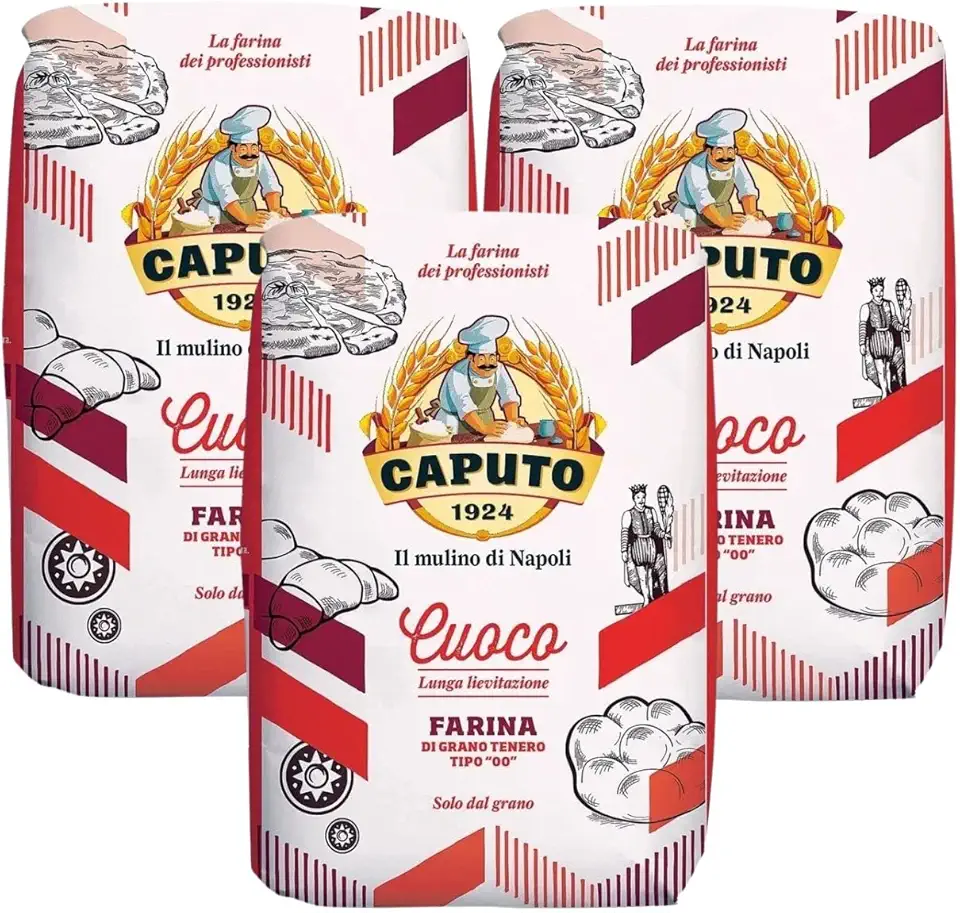 Pack com 3 Farinhas 00 Italiana Caputo CUOCO 1kg