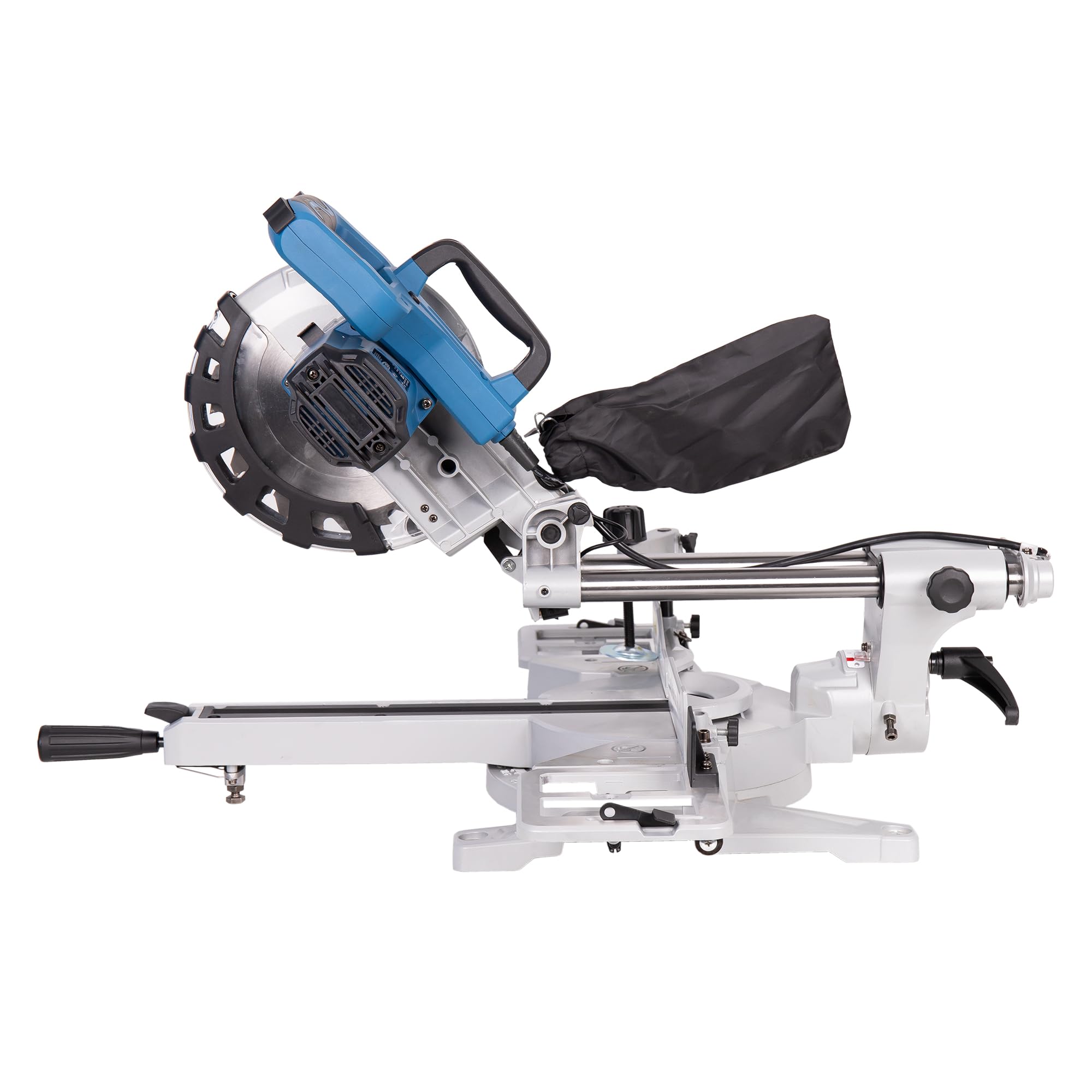 Cofan Ingletadora eléctrica con cable 1450 W Ø210 mm 5000 rpm, Corte doble bisel e inglete, guía láser, barra deslizante, bolsa de serrín, engranajes reforzados