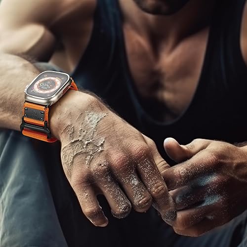 Miniatura 5 de Suitisbest Correa deportiva compatible con Apple Watch Ultra 2 BandApple Watch Ultra Band 1.929 in 1.772 in 1.732 in 1.654 in para hombre, correa