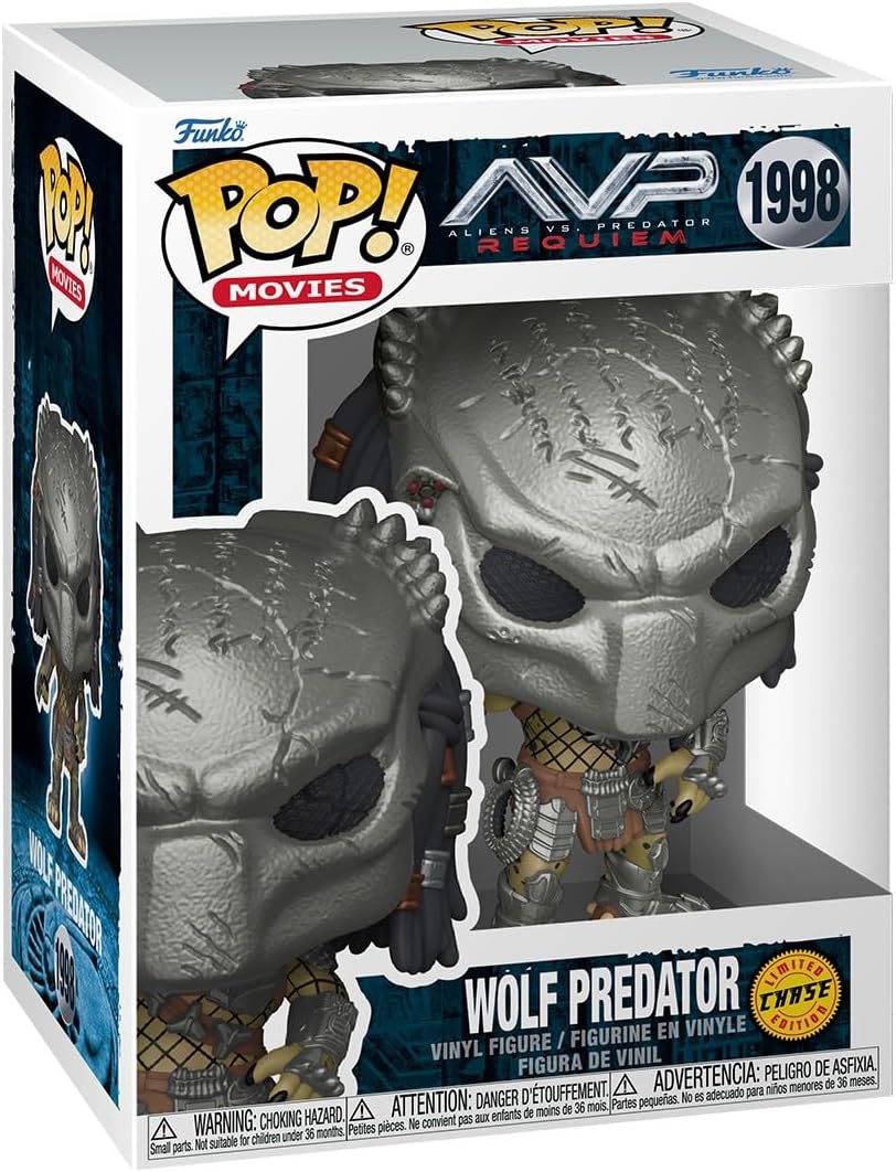 Funko Pop! Movies: Predator – Wolf Predator - 1/6 Odds for Rare Chase Variant - Collectable Vinyl Figure - Gift Idea - Official Merchandise - Toys for Kids & Adults - Horror Fans