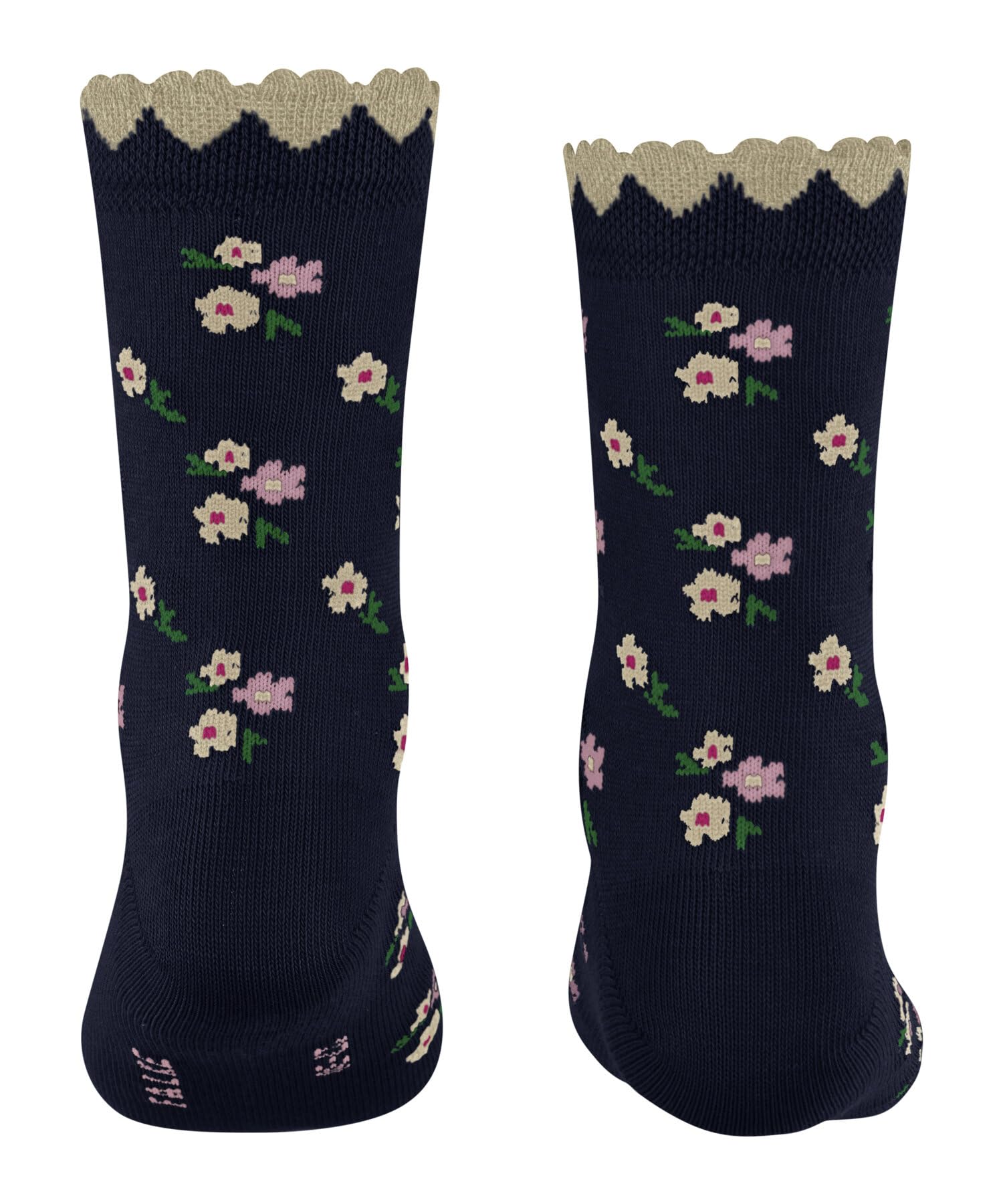 FALKE Uniseks - dzieci Skarpety Ditsy Flowers K So bawełna z wzorem 1 Para, Niebieski Space Blue 6116, 39-42