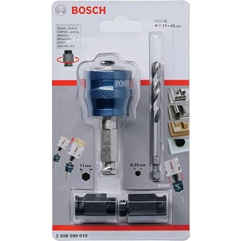 Bosch Accessories Professional 4 parçalı Power Change Plus başlangıç seti, ahşap, plastik, metaller için (Bosch PowerChange Plus'a yükseltmek için, matkap aksesuarı)