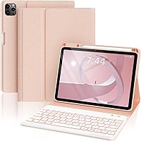Vista 20 de Funda de teclado para iPad Air 5ª/4ª Pro de 11 pulgadas, funda de teclado inalámbrica desmontable retroiluminada de 7 colores con soporte