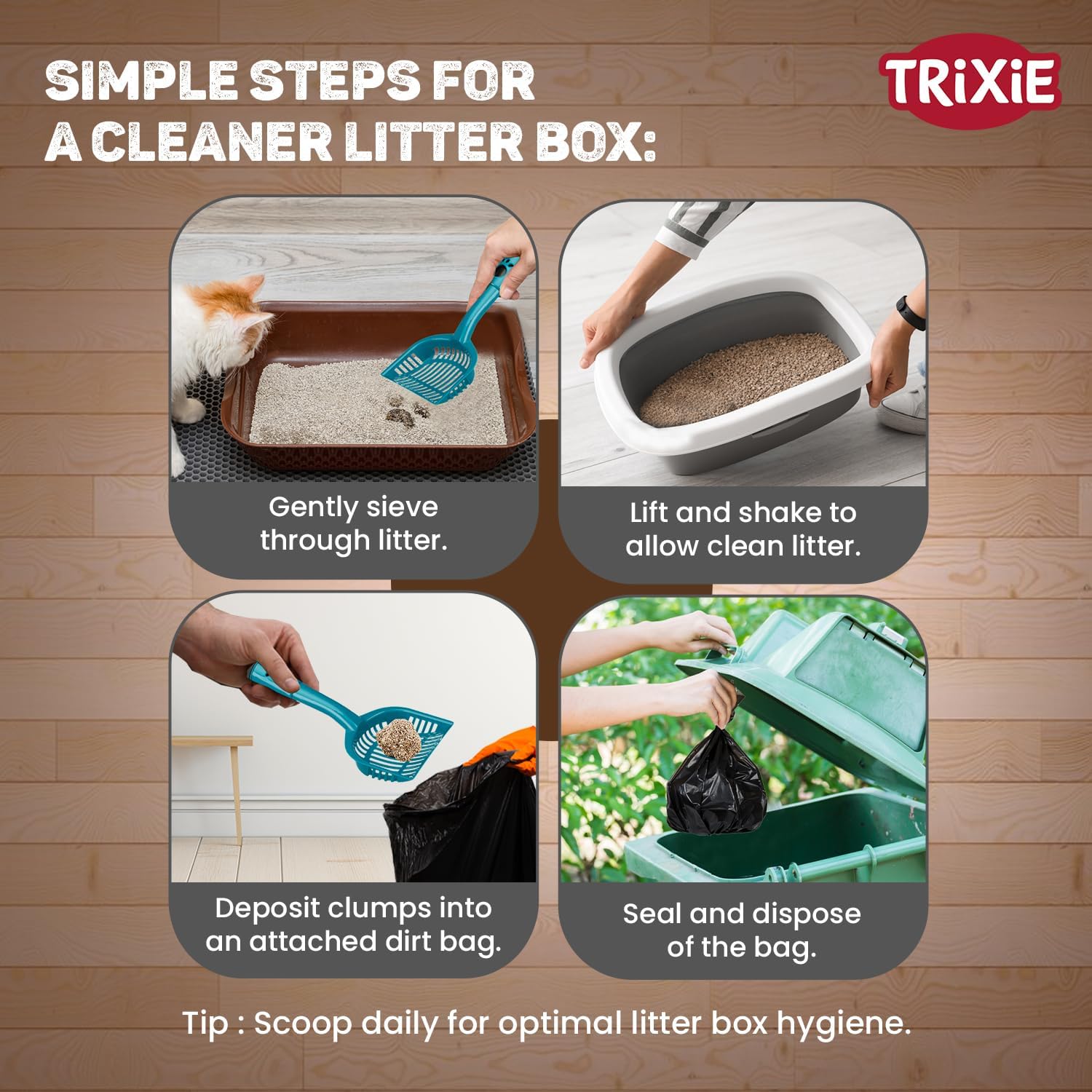 Trixie - Litter Scoop with Dirt Bags, M: 38 cm