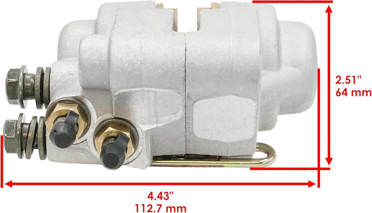 Caltric Rear Brake Caliper with Pads Compatible with Polaris 1910691 1910270 1910367 1910449
