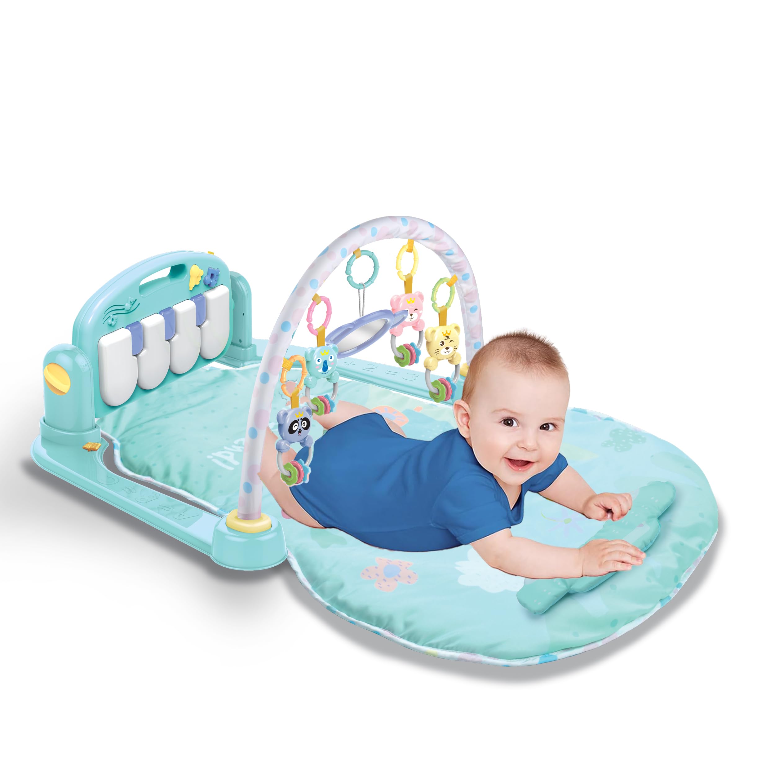 sobebear 93CM Baby Gym Mat with Musical Piano Keyboard and Light
