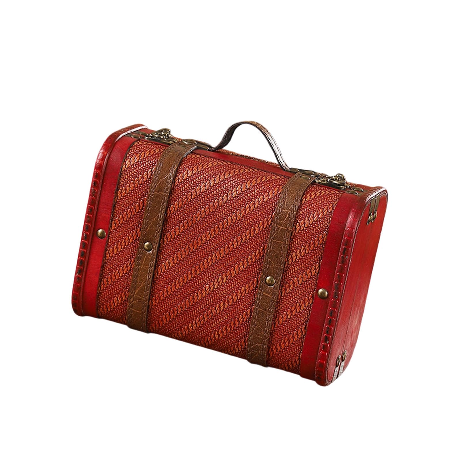 YWLUUOO Sturdy Leather Travel Hangheld Trunk European Designs Storage Box Home Decoration for Clothes and Accessories Travel Suitcases