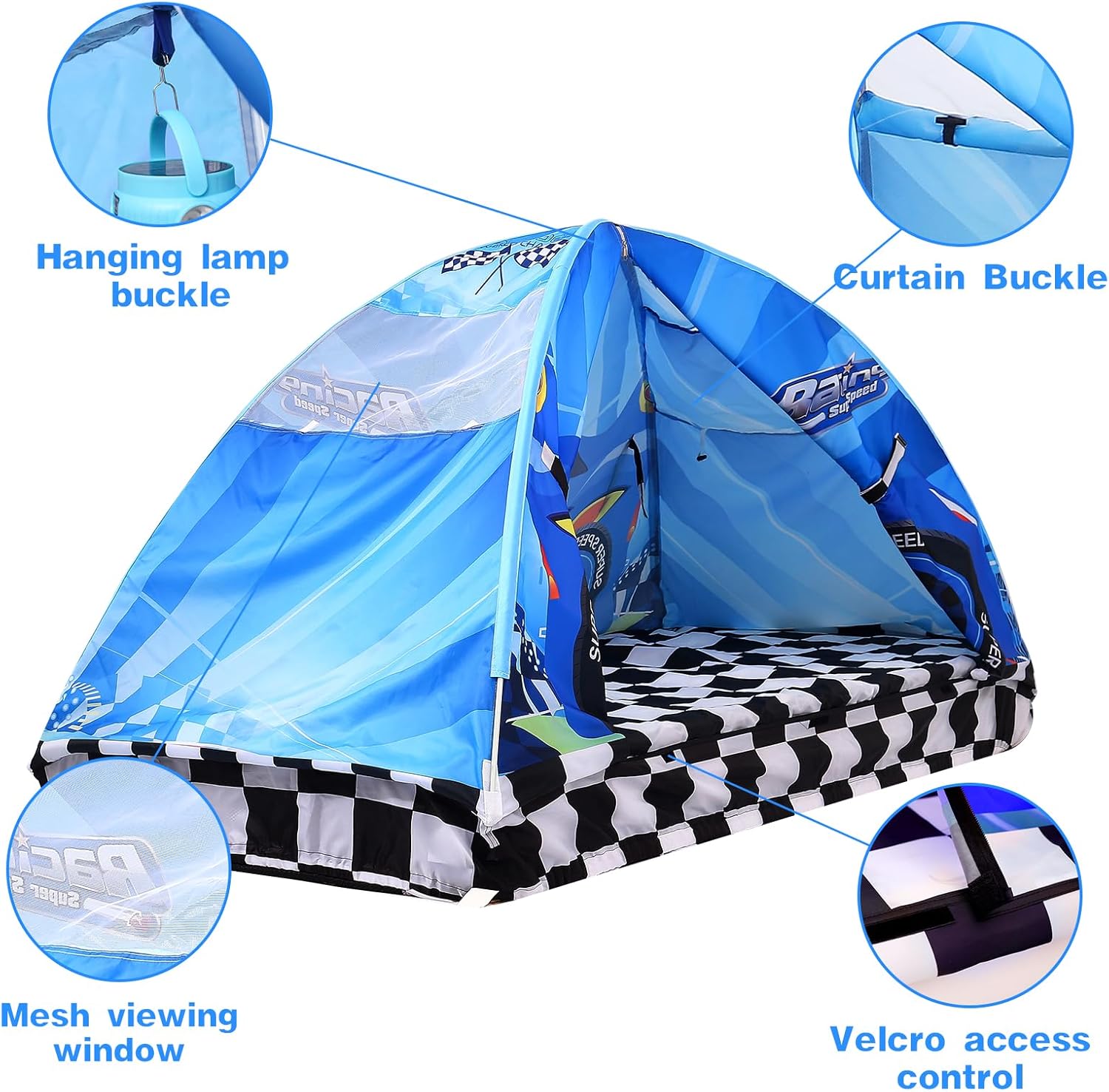 Kid Bed Tent -Twin Play Tent Dream Playhouse for Bedroom Decor Indoor Games Twin Size Bed Canopy by CRAWLBO - Image 6