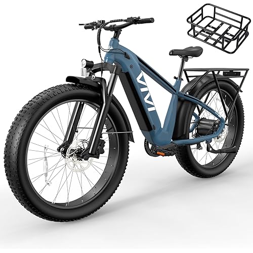Vivi ACE01 Electric Bike for Adults,26" x 4.0 Fat Tire Ebike,1475W Peak Motor Torque Sensor Electric Mountain Bike,25MPH Electric Bicycle with 48V 15AH Battery,Hydraulic Brake,SGS Certified to UL2849