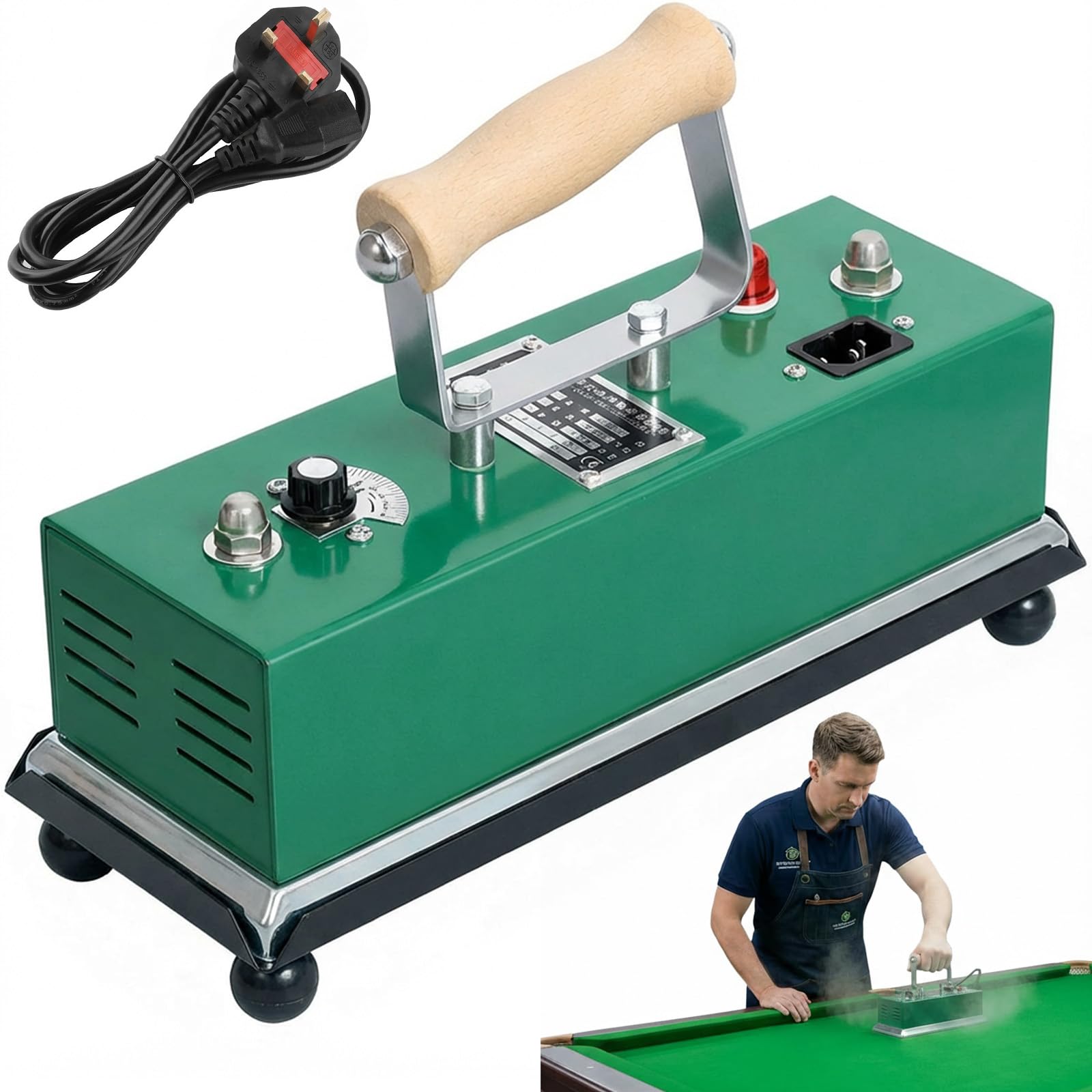 Billiards Table Cloth Iron - 300mm Snooker Table Iron, Adjustable Temperature, for Billiard Games Room, Playroom Clubs, Home
