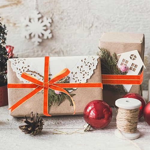 Miniatura 415 de Chuangdi 3/8 pulgadas, 60 yardas, cinta de terciopelo azul verde azulado de Navidad, cintas anchas de terciopelo vintage para adornos de árbol