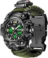 Vista 9 de Reloj militar digital de supervivencia 23 en 1, reloj táctico multifuncional y con correa ajustable para hombre, resistente al agua